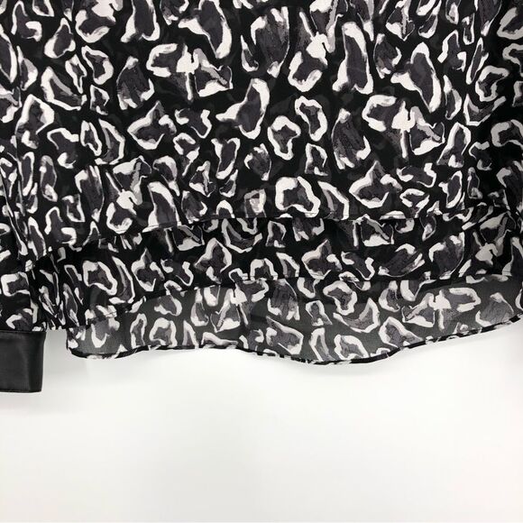 SAM EDELMAN Womens Abstract Slouchy Going Gray-zy Blouse Size Small - Picture 6 of 9